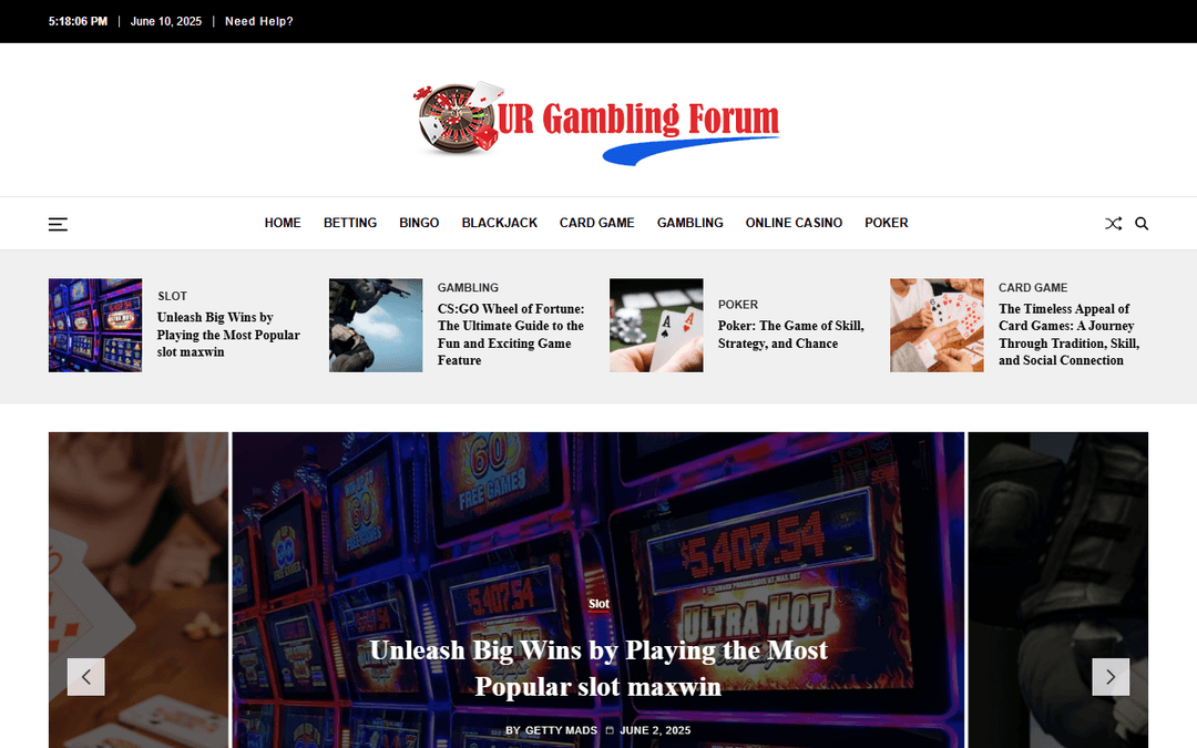 urgamblingforum.com publisher screenshot