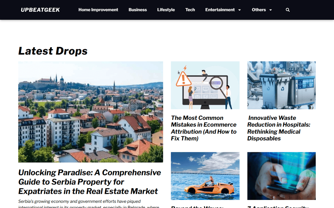 upbeatgeek.com publisher screenshot