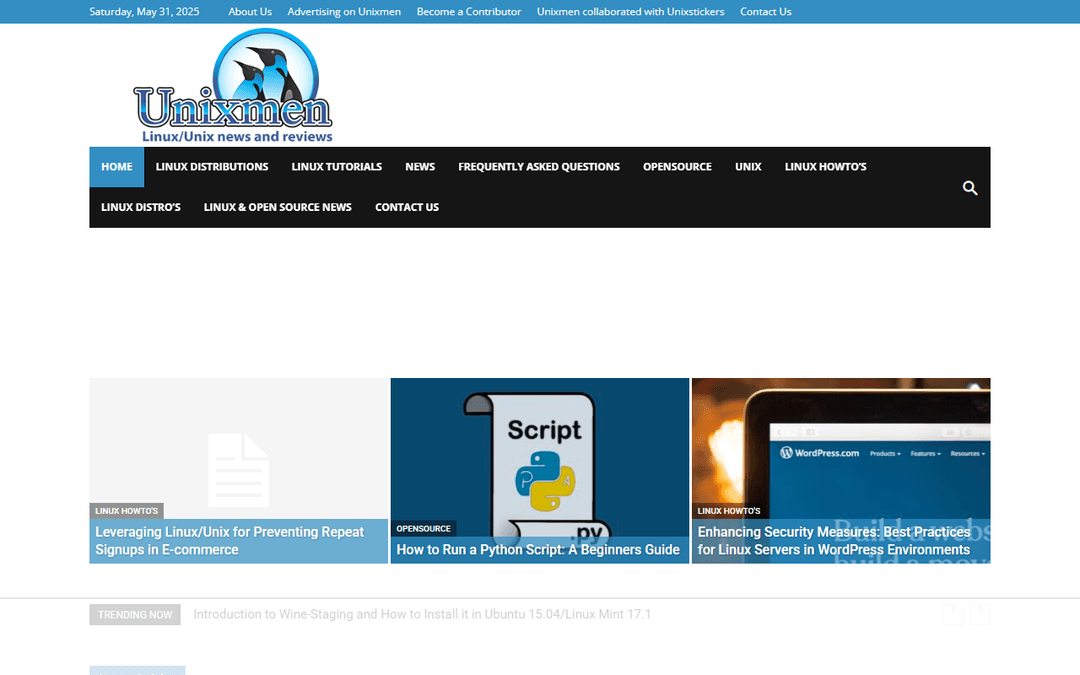 unixmen.com publisher screenshot