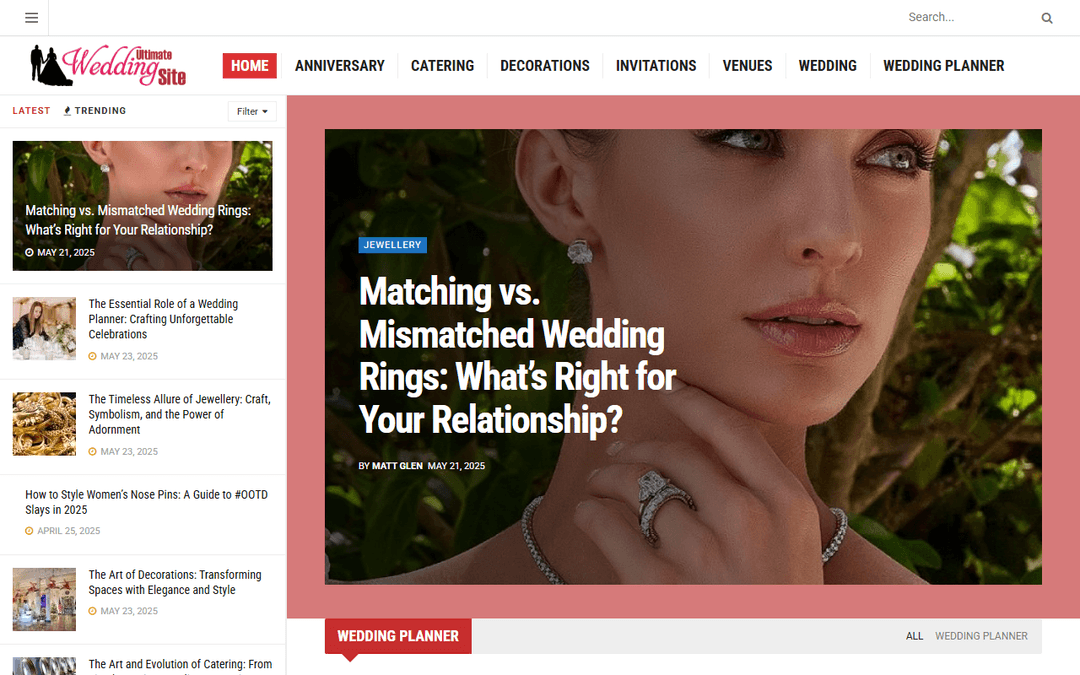 ultimateweddingsite.com publisher screenshot