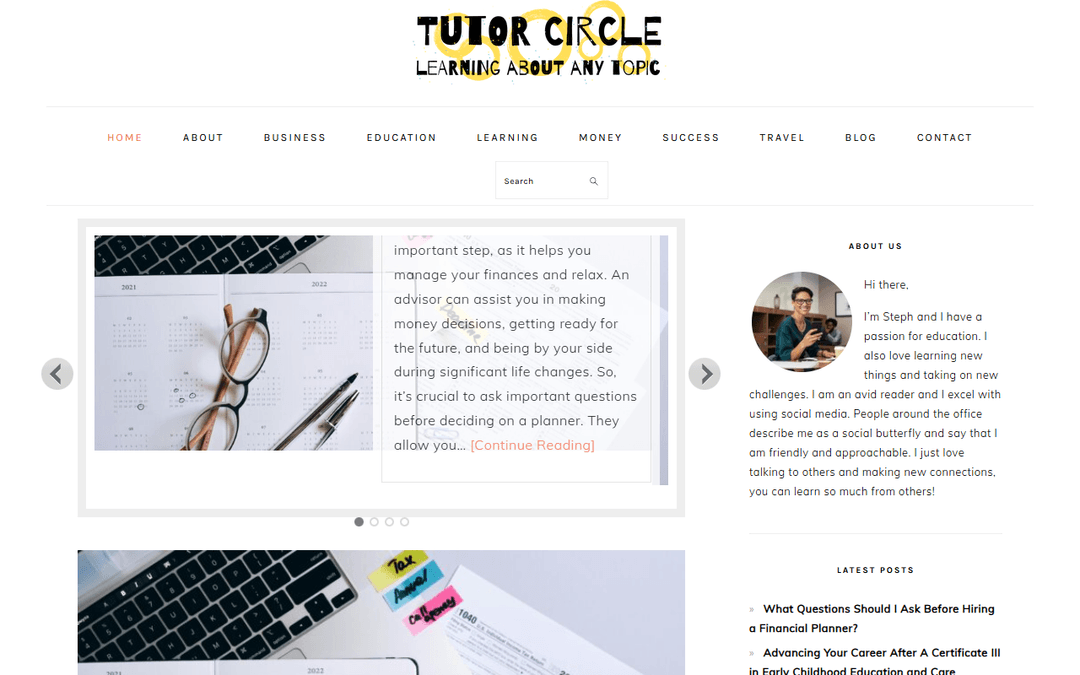 tutorcircle.com publisher screenshot