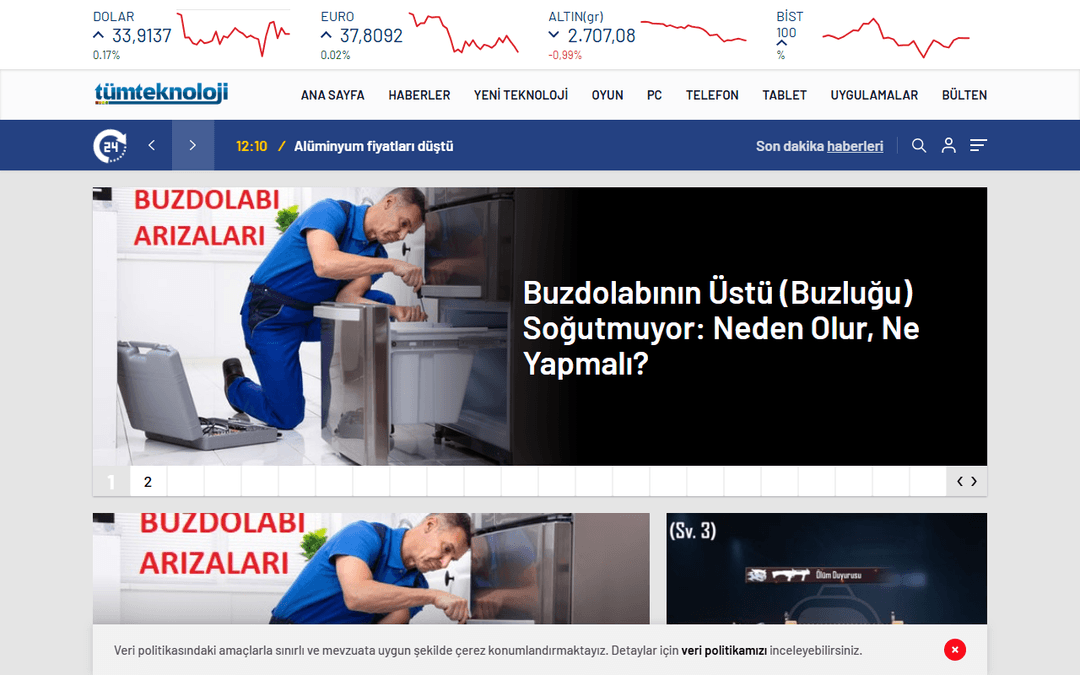 tumteknoloji.com publisher screenshot