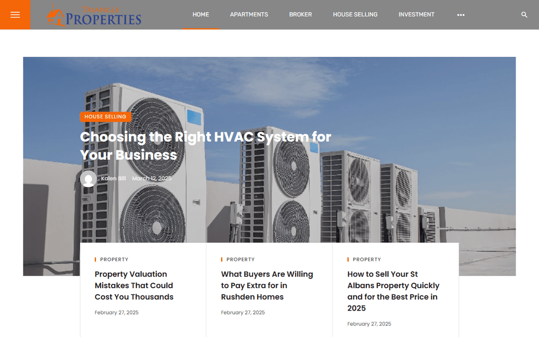 triangleproperties.co.uk publisher screenshot