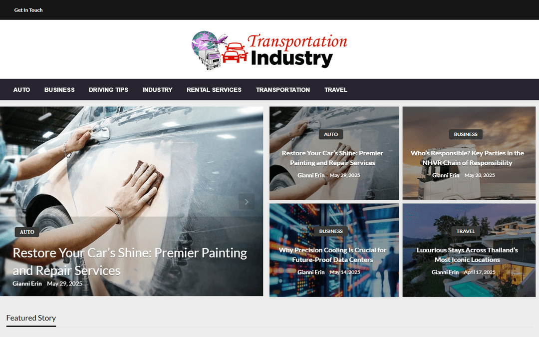 transportation-industry.com publisher screenshot