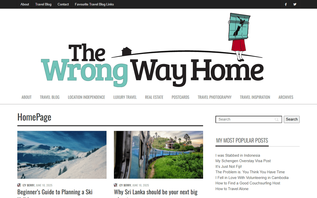 thewrongwayhome.com publisher screenshot