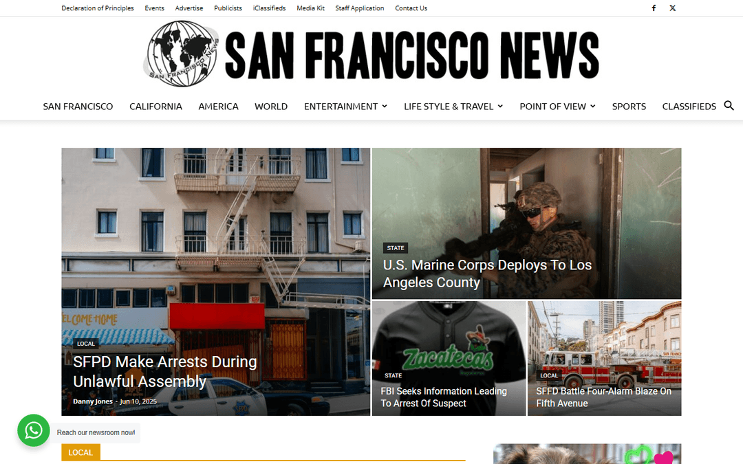 thesfnews.com publisher screenshot