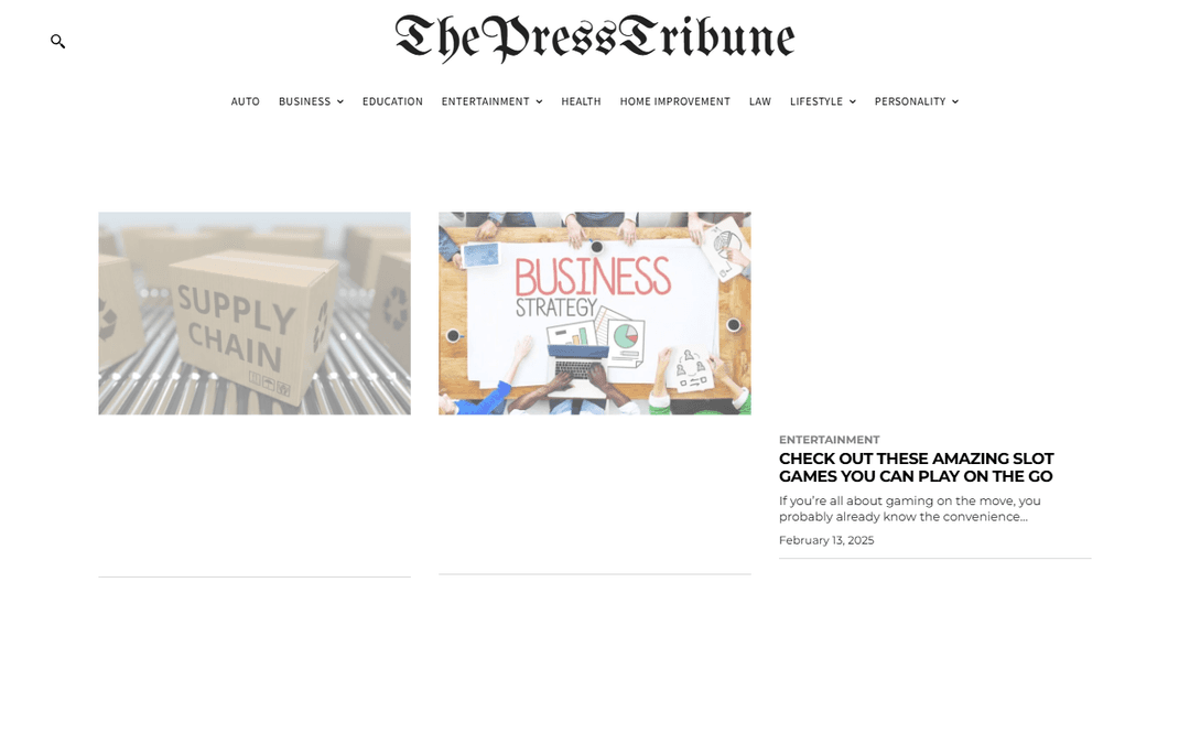 thepresstribune.com publisher screenshot