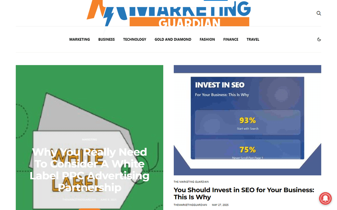 themarketingguardian.com publisher screenshot