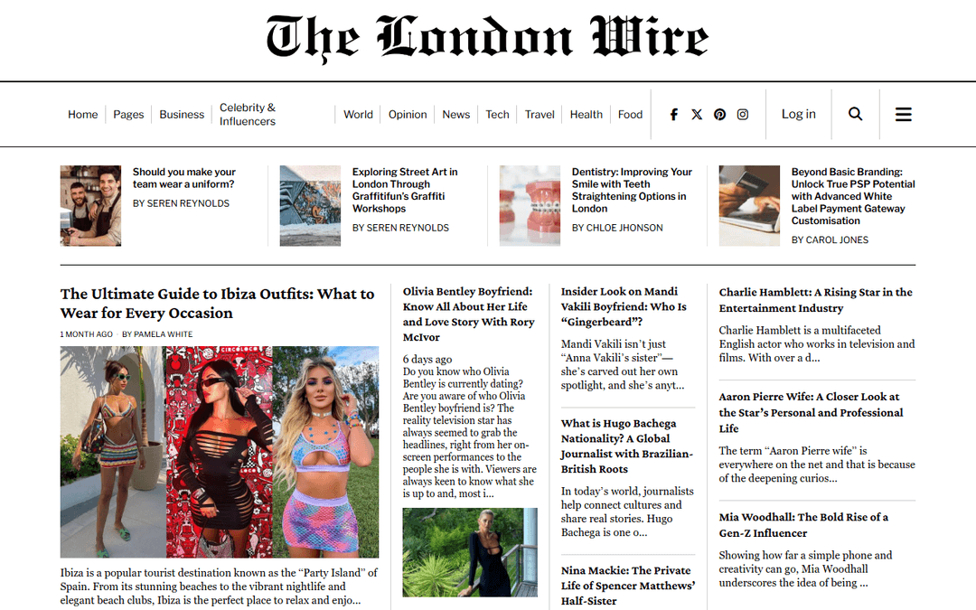 thelondonwire.co.uk publisher screenshot