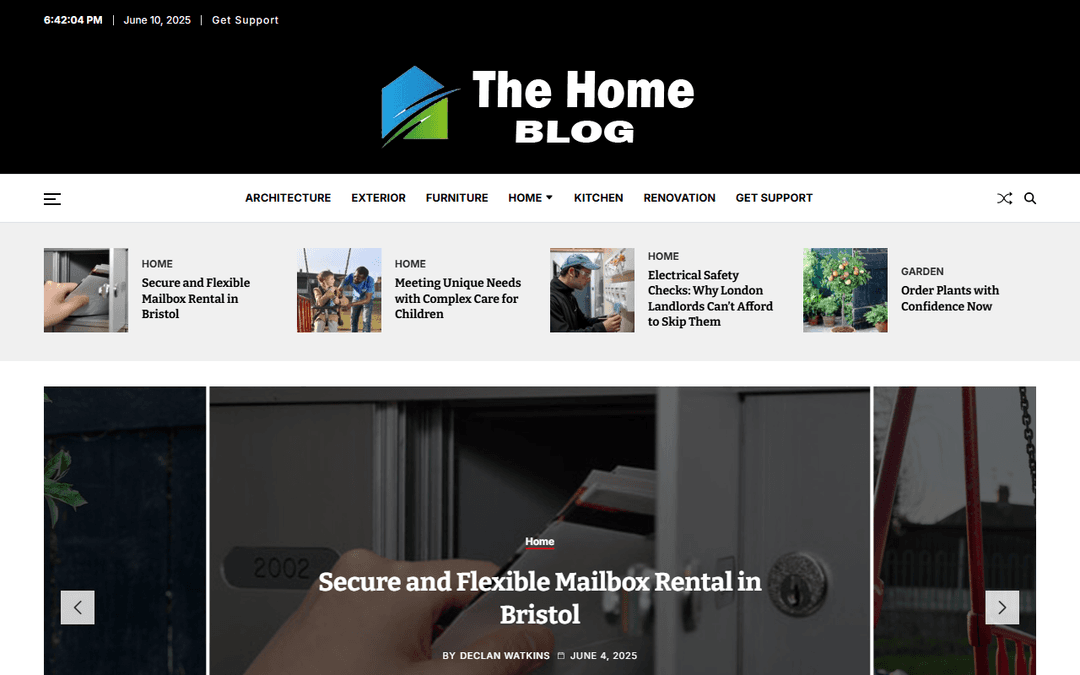 thehomeblog.uk publisher screenshot