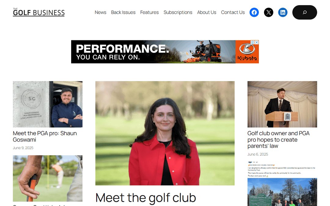 thegolfbusiness.co.uk publisher screenshot