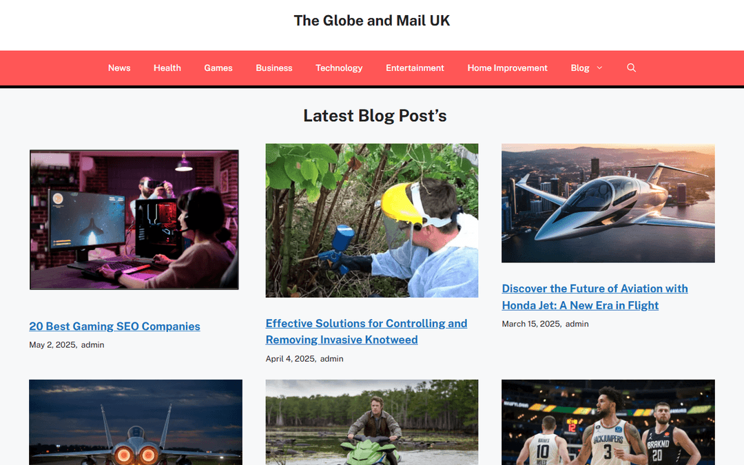 theglobeandmail.co.uk publisher screenshot