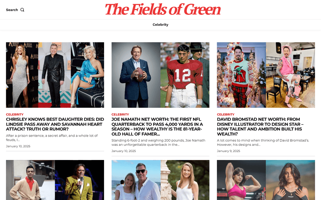 thefieldsofgreen.com publisher screenshot