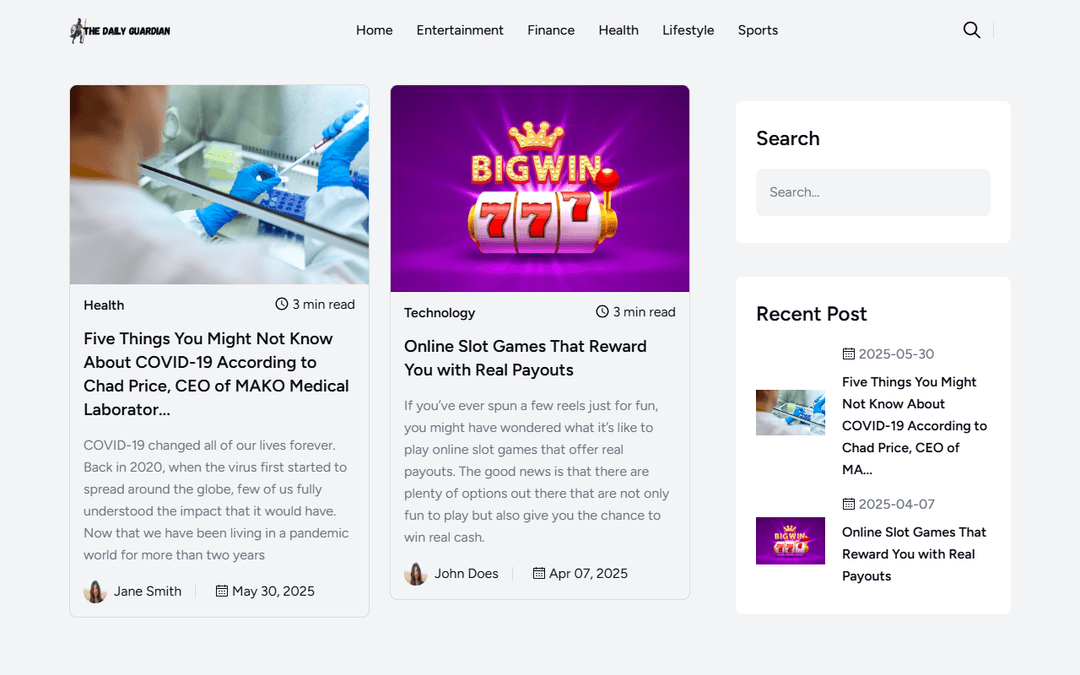 thedailyguardian.net publisher screenshot