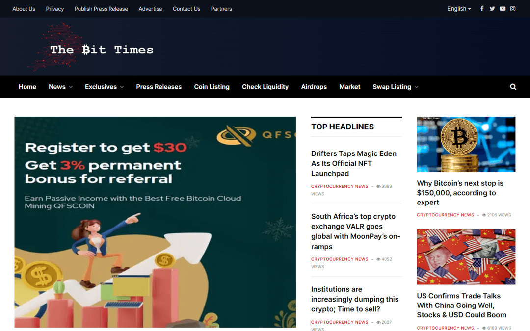 thebittimes.com publisher screenshot