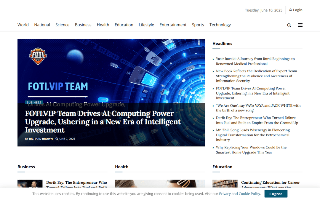 theamericanreporter.com publisher screenshot