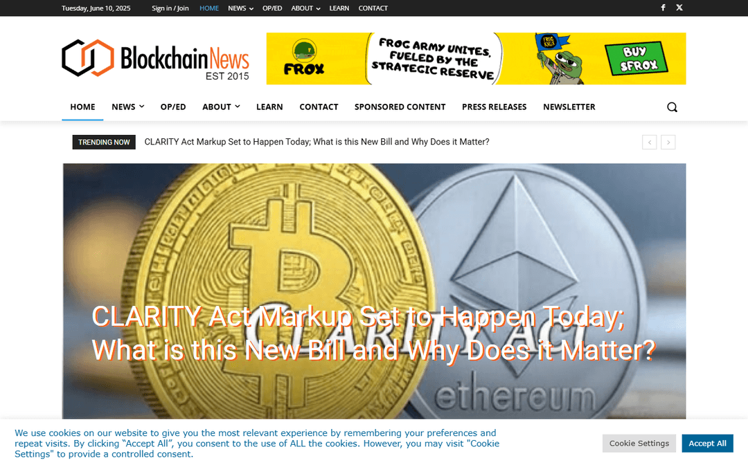the-blockchain.com publisher screenshot
