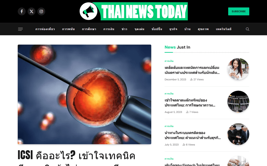 thainewstoday.com publisher screenshot