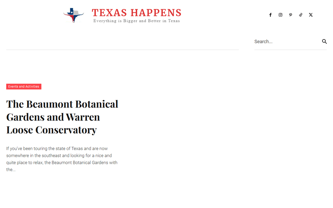 texashappens.com publisher screenshot