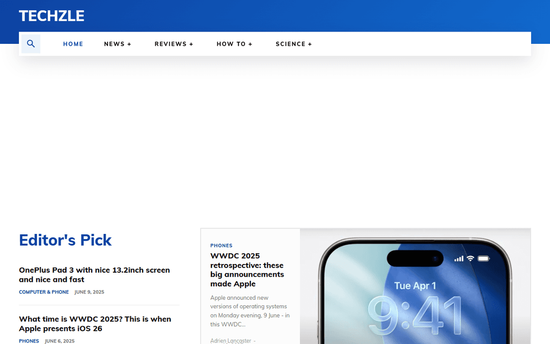 techzle.com publisher screenshot
