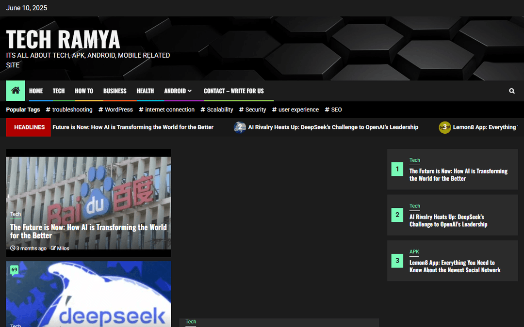 techramya.com publisher screenshot