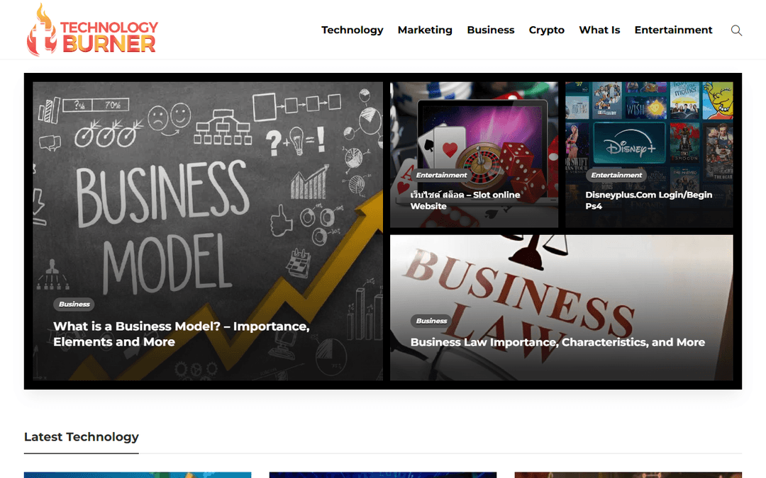 technologyburner.com publisher screenshot