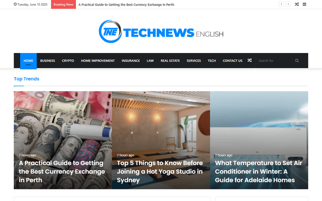 technewsenglish.com publisher screenshot