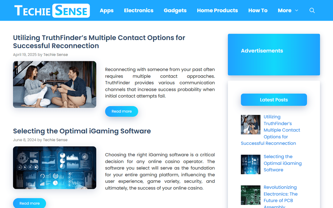 techiesense.com publisher screenshot
