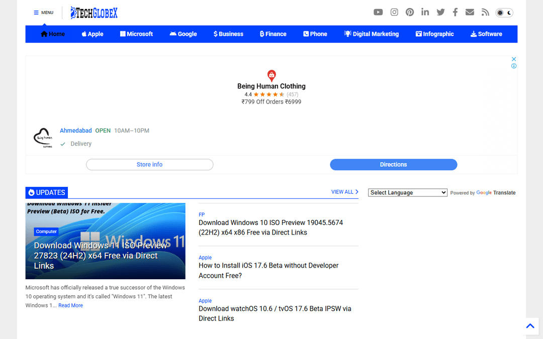 techglobex.net publisher screenshot