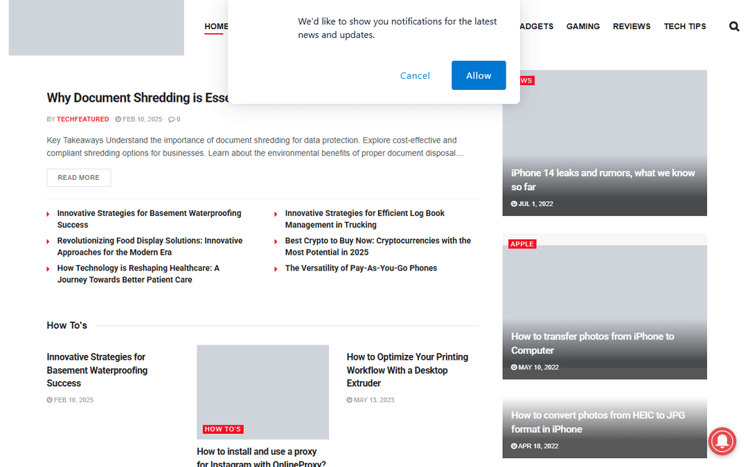 techfeatured.com publisher screenshot