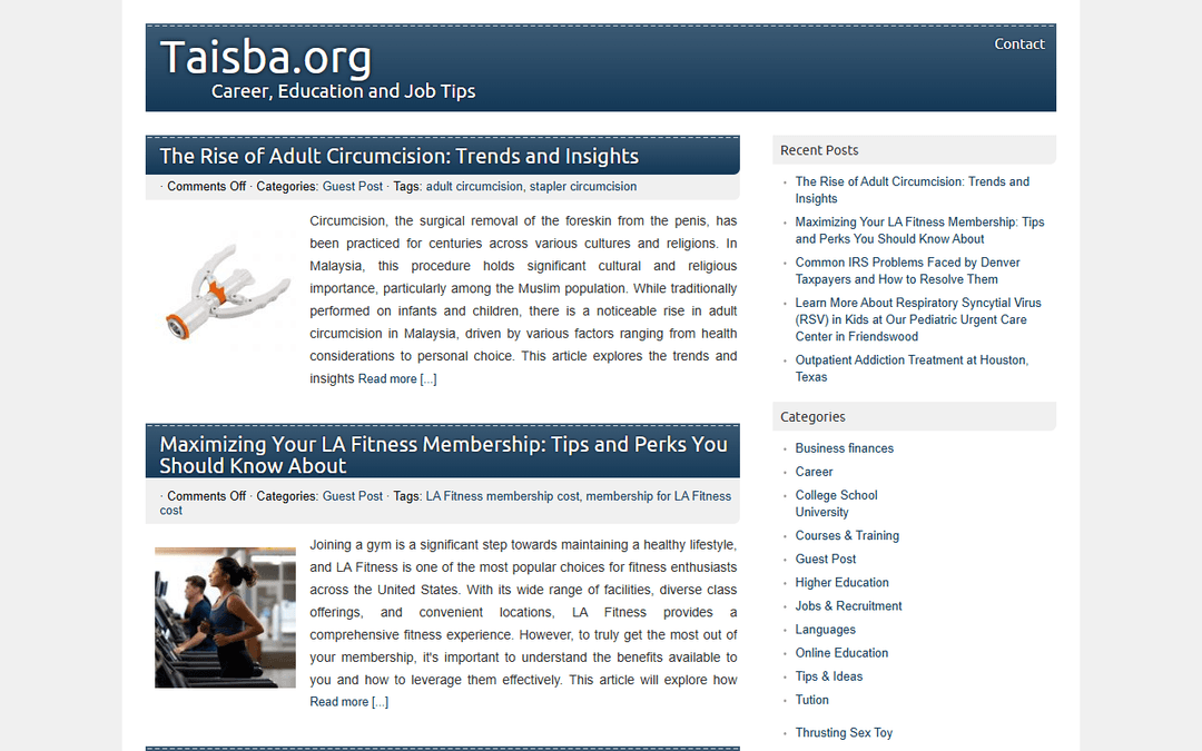 taisba.org publisher screenshot