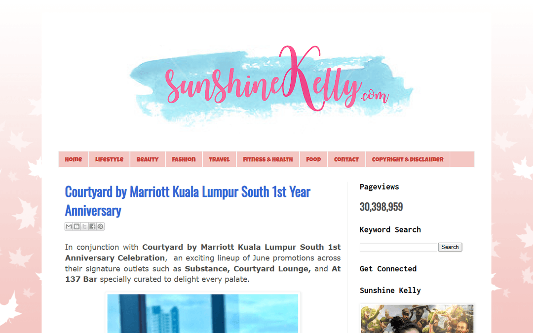sunshinekelly.com publisher screenshot