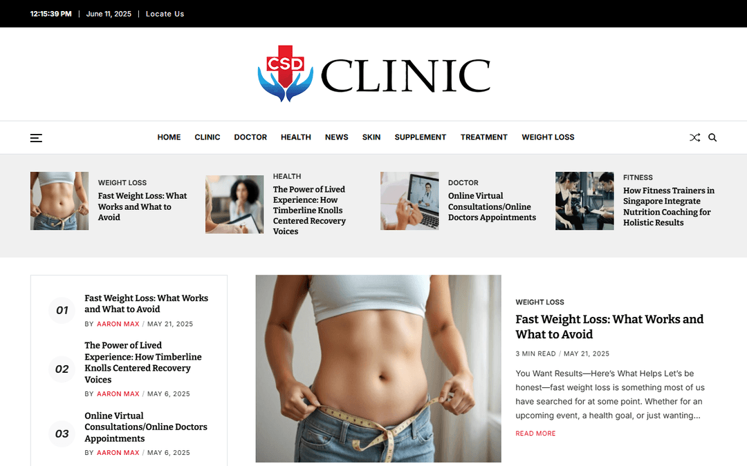 csd-clinic.com publisher screenshot
