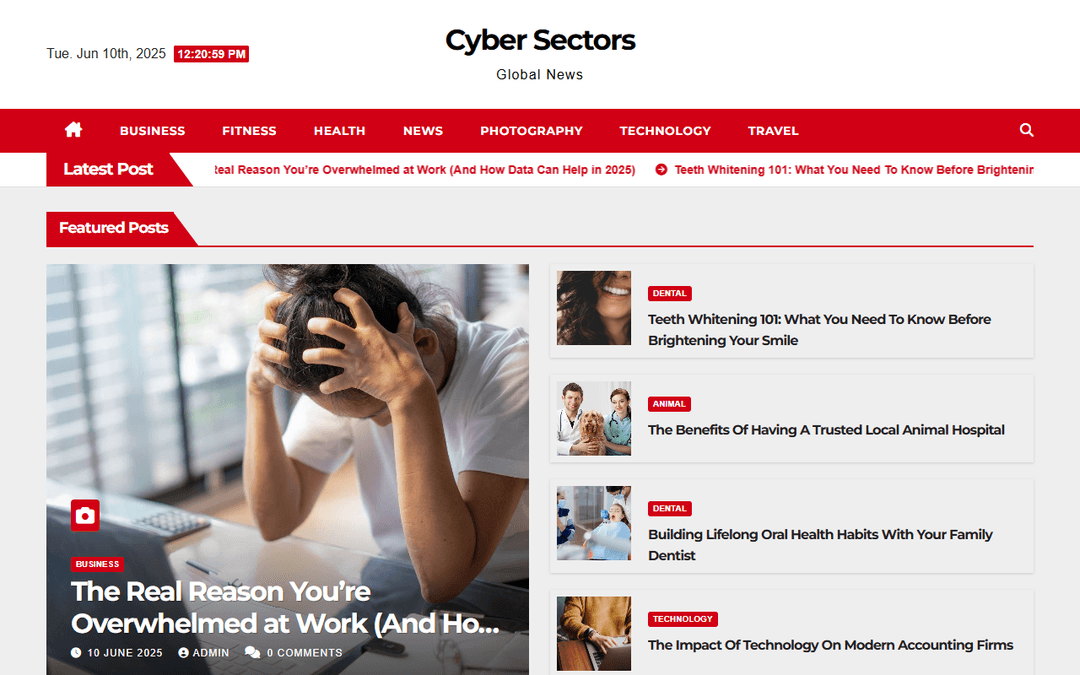 cybersectors.com publisher screenshot