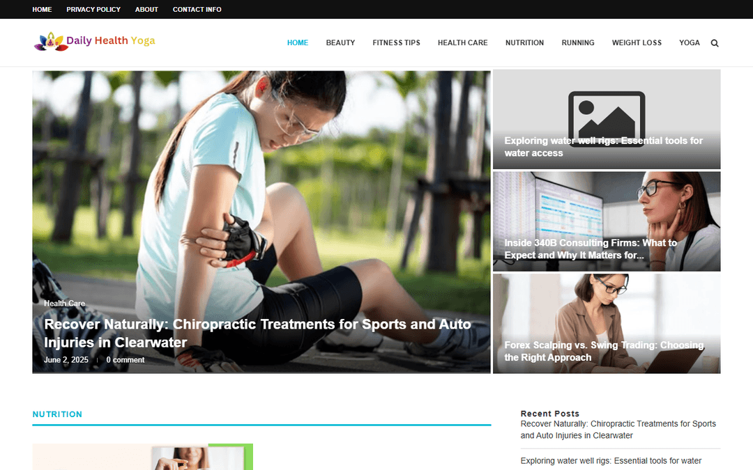 dailyhealthyoga.com publisher screenshot