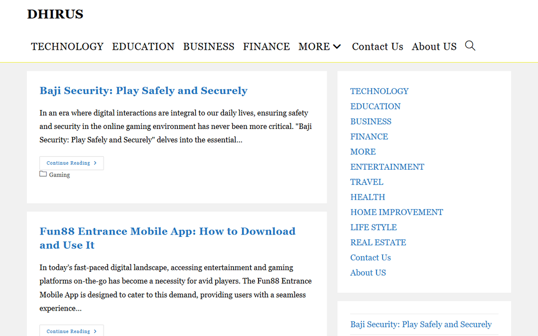 dhirus.com publisher screenshot
