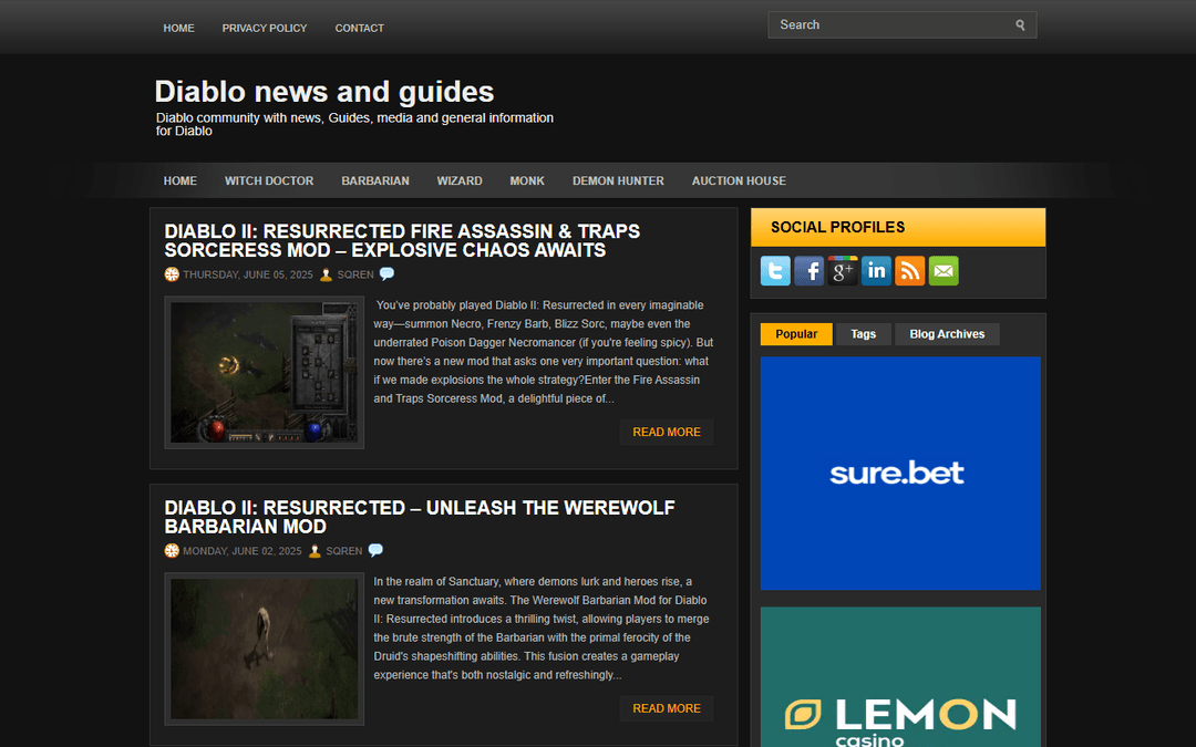 diabloz.net publisher screenshot