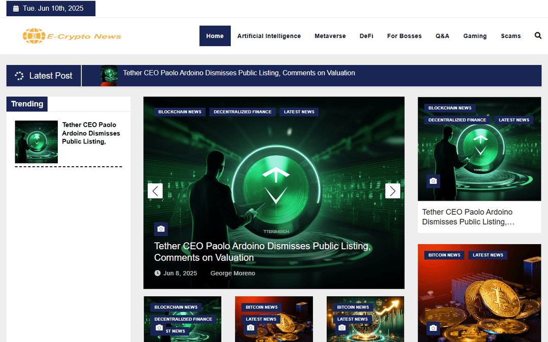 e-cryptonews.com publisher screenshot