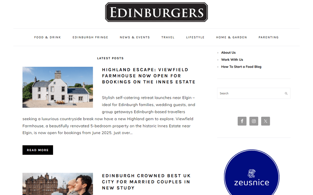 edinburgers.co.uk publisher screenshot