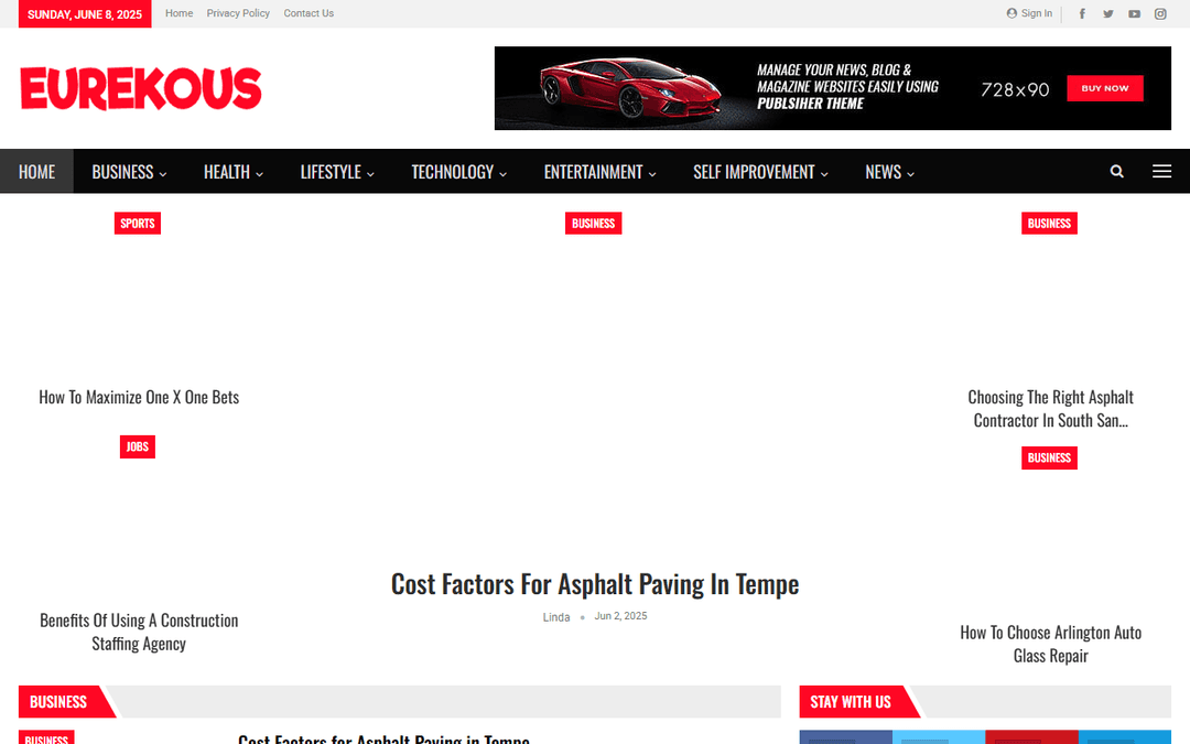 eurekous.com publisher screenshot
