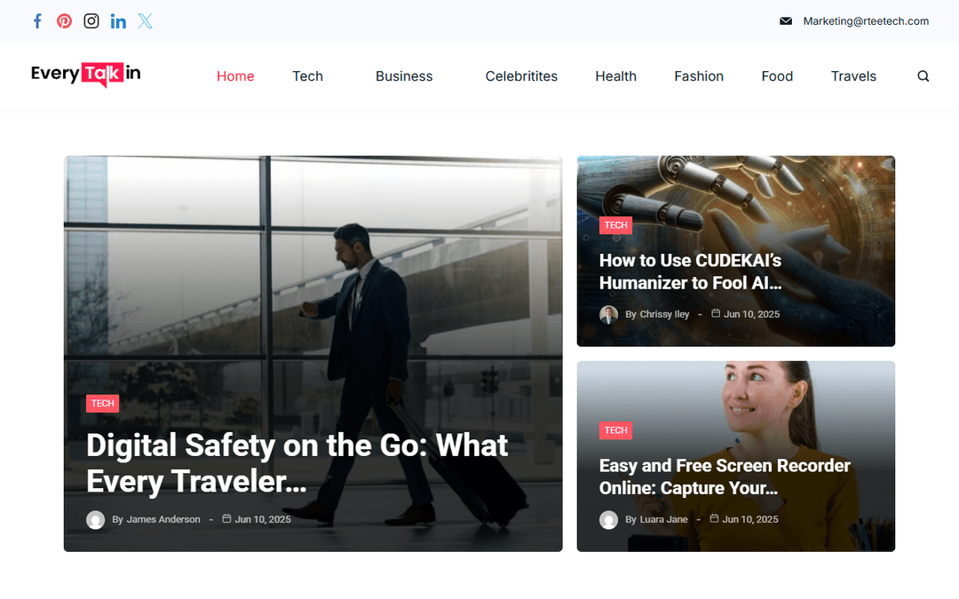 everytalkin.co.uk publisher screenshot