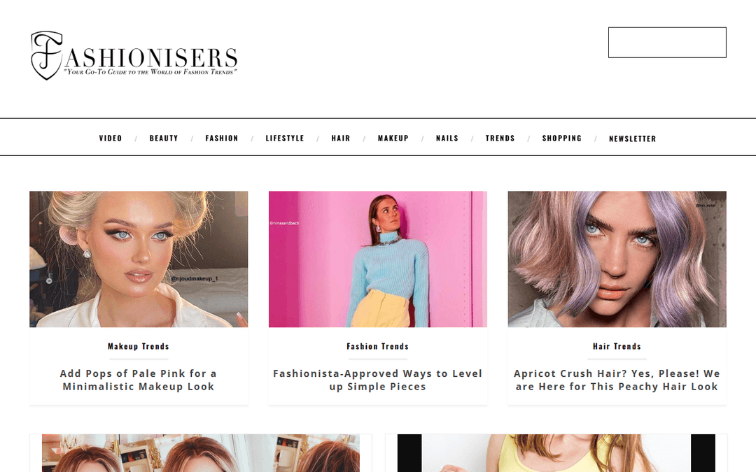 fashionisers.com publisher screenshot