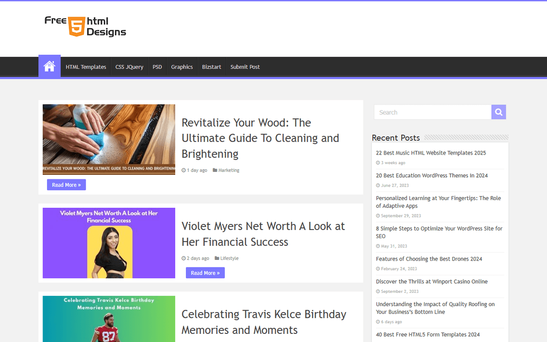 freehtmldesigns.com publisher screenshot
