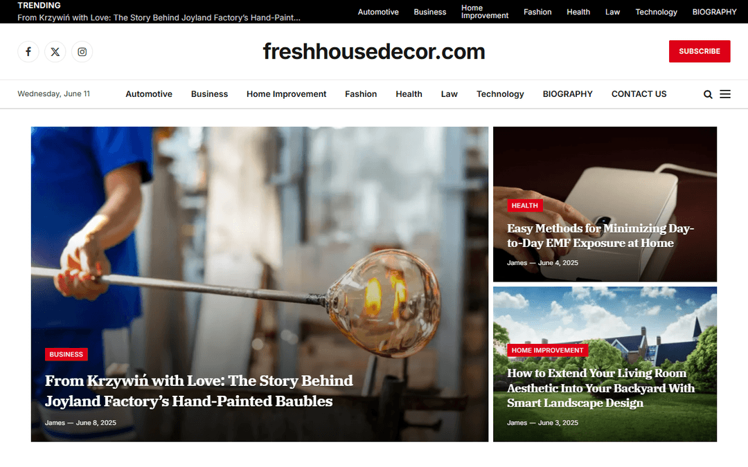 freshhousedecor.com publisher screenshot