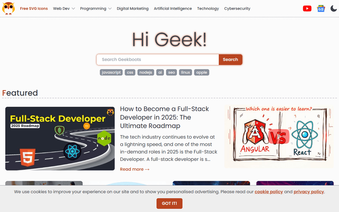 geekboots.com publisher screenshot