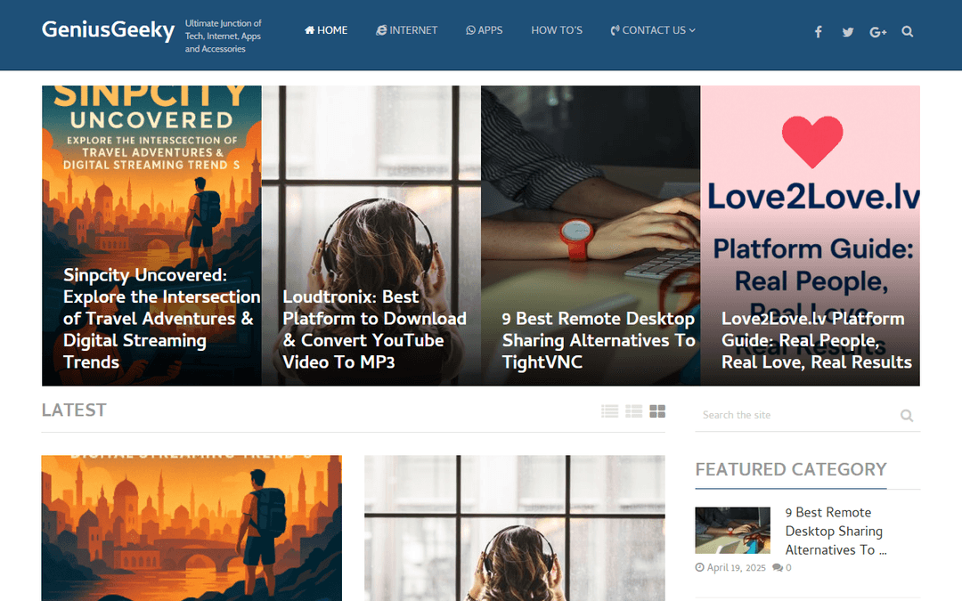 geniusgeeky.com publisher screenshot