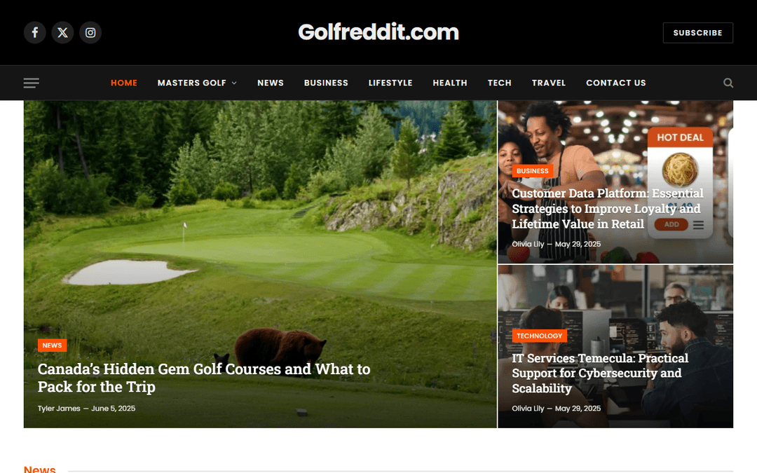 golfreddit.com publisher screenshot
