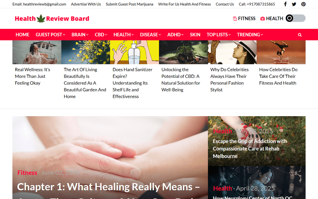 healthreviewboard.com publisher screenshot
