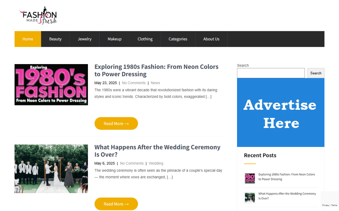 fashionmadefresh.com publisher screenshot