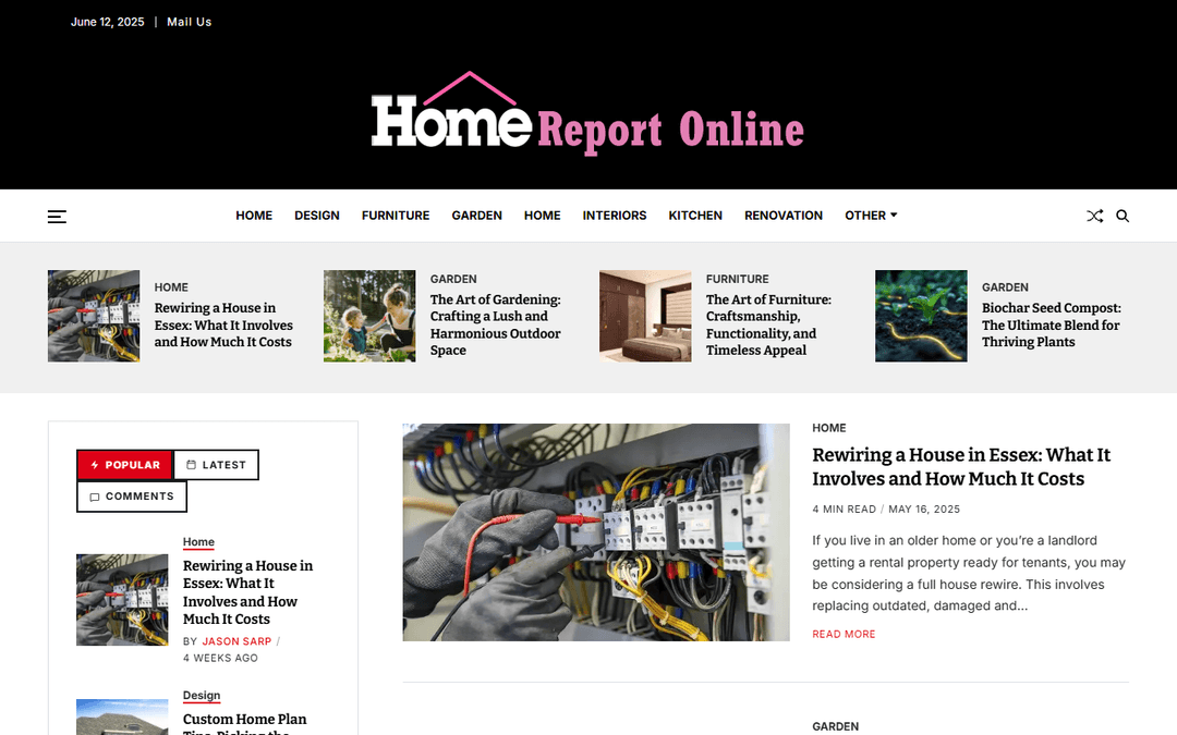 homereportonline.co.uk publisher screenshot